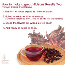 Load image into Gallery viewer, 100%  PRIMIUM ORGANIC DRIED HIBISCUS ROSELLE FLOWERD HERBAL TEA
