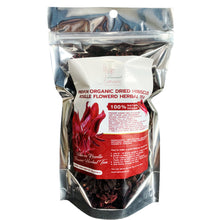 Load image into Gallery viewer, 100%  PRIMIUM ORGANIC DRIED HIBISCUS ROSELLE FLOWERD HERBAL TEA
