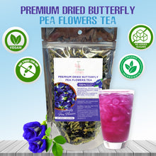 Load image into Gallery viewer, 100% PURE DRIED BUTTERFLY PEA  FLOWERS FROM THAILAND  (blue magic water, blue tea, clitoria ternatea)
